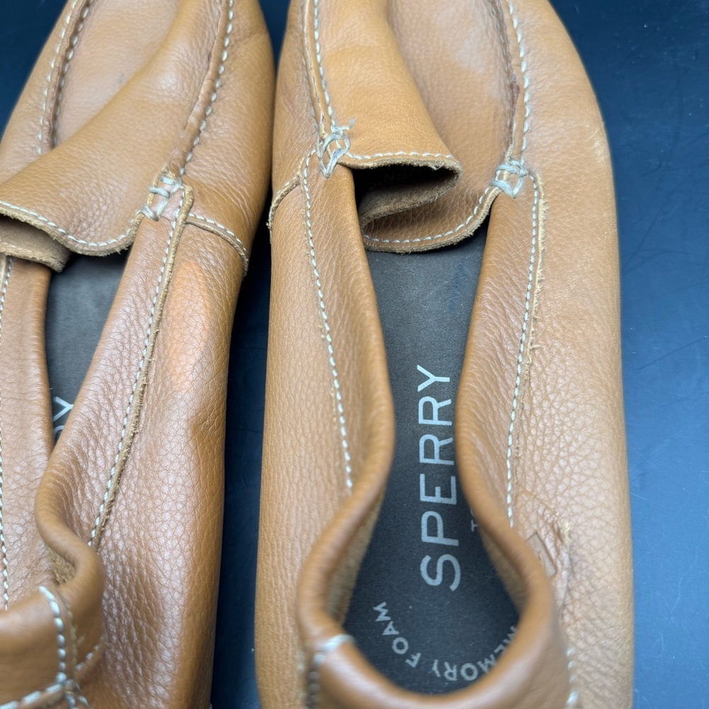 Sperry Wave Driver Venetian Loafer Slip On Tan Leather Mens 11.5 - Picture 6 of 16